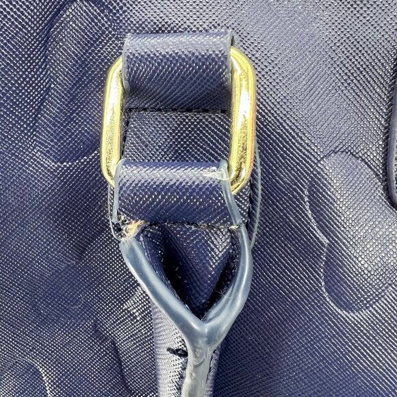 Walt Disney Boutique Handbag Purse Minnie Mouse Polka Dot White Bow Navy Blue - Picture 14 of 16